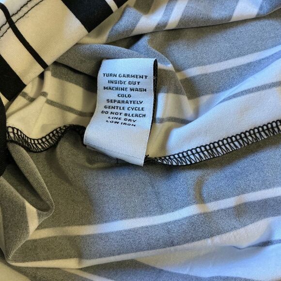 Halter Top Jumpsuit XL Christmas Outfit Wide Leg Romper  Black and White Stripes - Picture 10 of 10